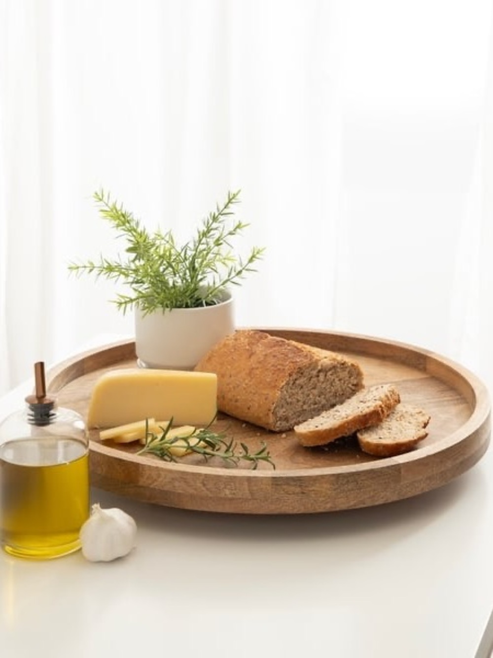 Wooden Circular Lazy Susan Tray